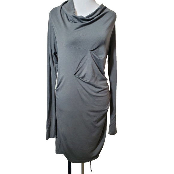 BRUNELLO CUCINELLI Italy Womens 6 DRESS Designer Avant Garde *flaws* Wool Gray - Picture 15 of 15